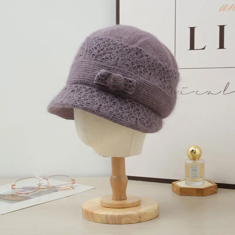 Velvet Warm Ear Hat for Women Elderly Cold Proof
