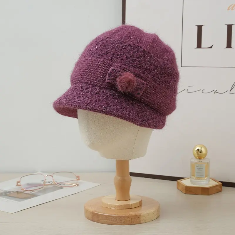 Velvet Warm Ear Hat for Women Elderly Cold Proof