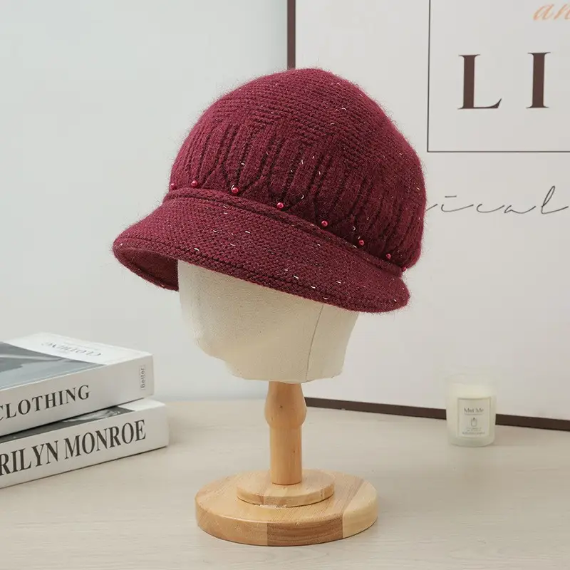 Velvet Warm Ear Hat for Women Elderly Cold Proof