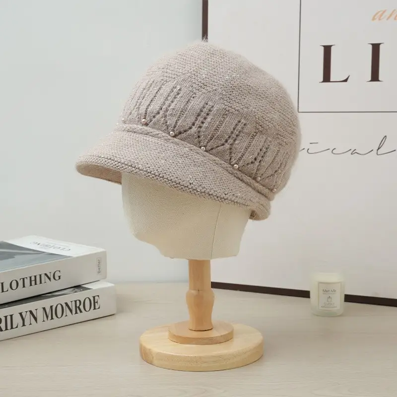 Velvet Warm Ear Hat for Women Elderly Cold Proof