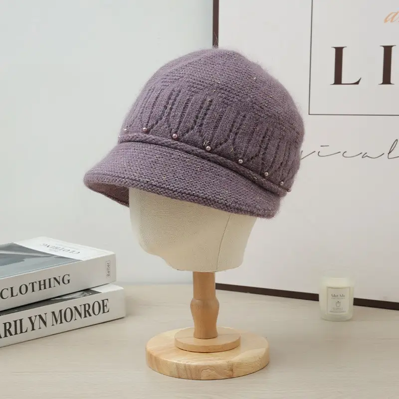 Velvet Warm Ear Hat for Women Elderly Cold Proof