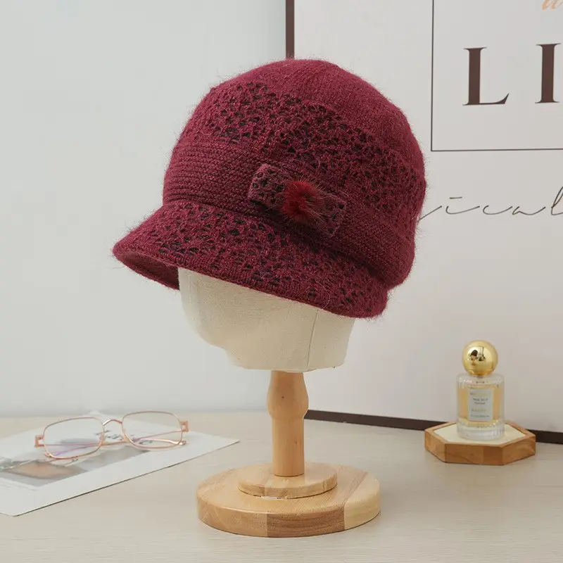 Velvet Warm Ear Hat for Women Elderly Cold Proof