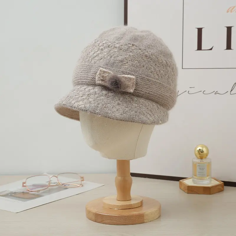 Velvet Warm Ear Hat for Women Elderly Cold Proof