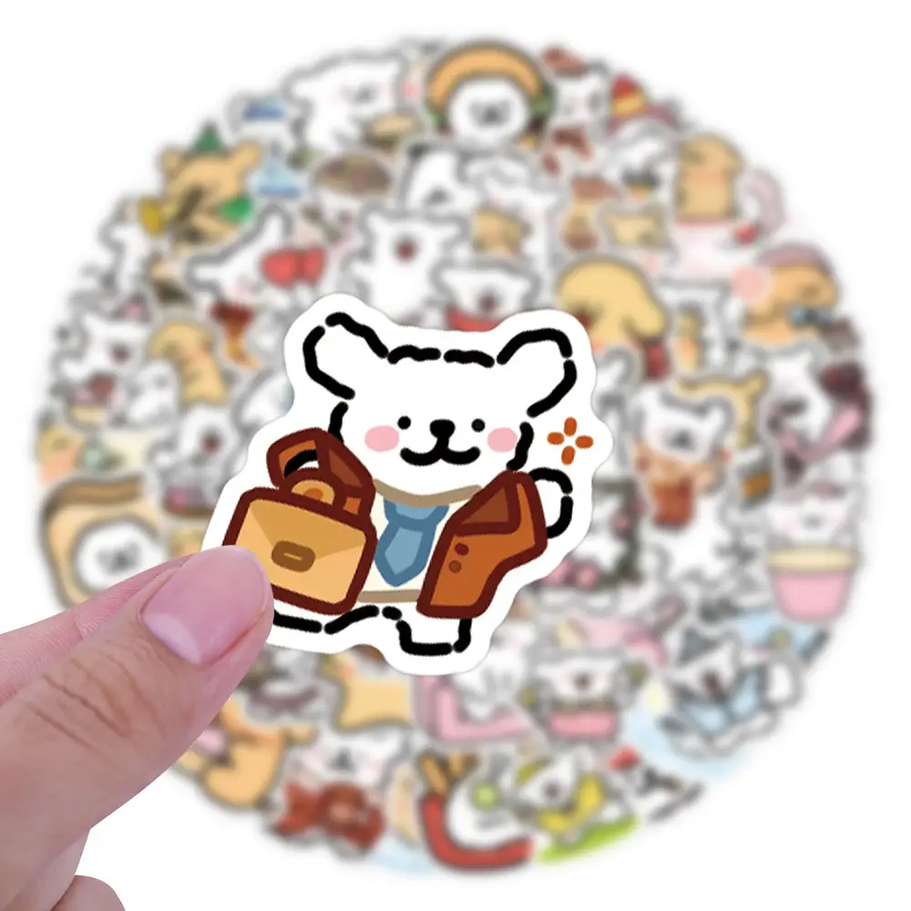 100 Cartoon Maltese Line Puppy Stickers for Handbook Decoration DIY Stationery Mobile Phone Notebook Stickers — feature 6