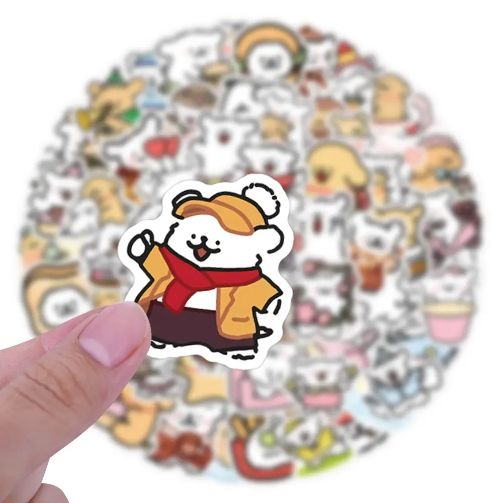 100 Cartoon Maltese Line Puppy Stickers for Handbook Decoration DIY Stationery Mobile Phone Notebook Stickers — feature 7
