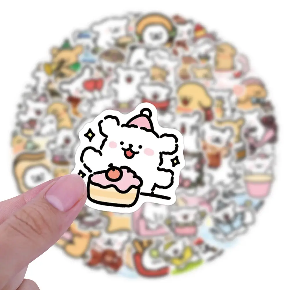 100 Cartoon Maltese Line Puppy Stickers for Handbook Decoration DIY Stationery Mobile Phone Notebook Stickers — feature 8