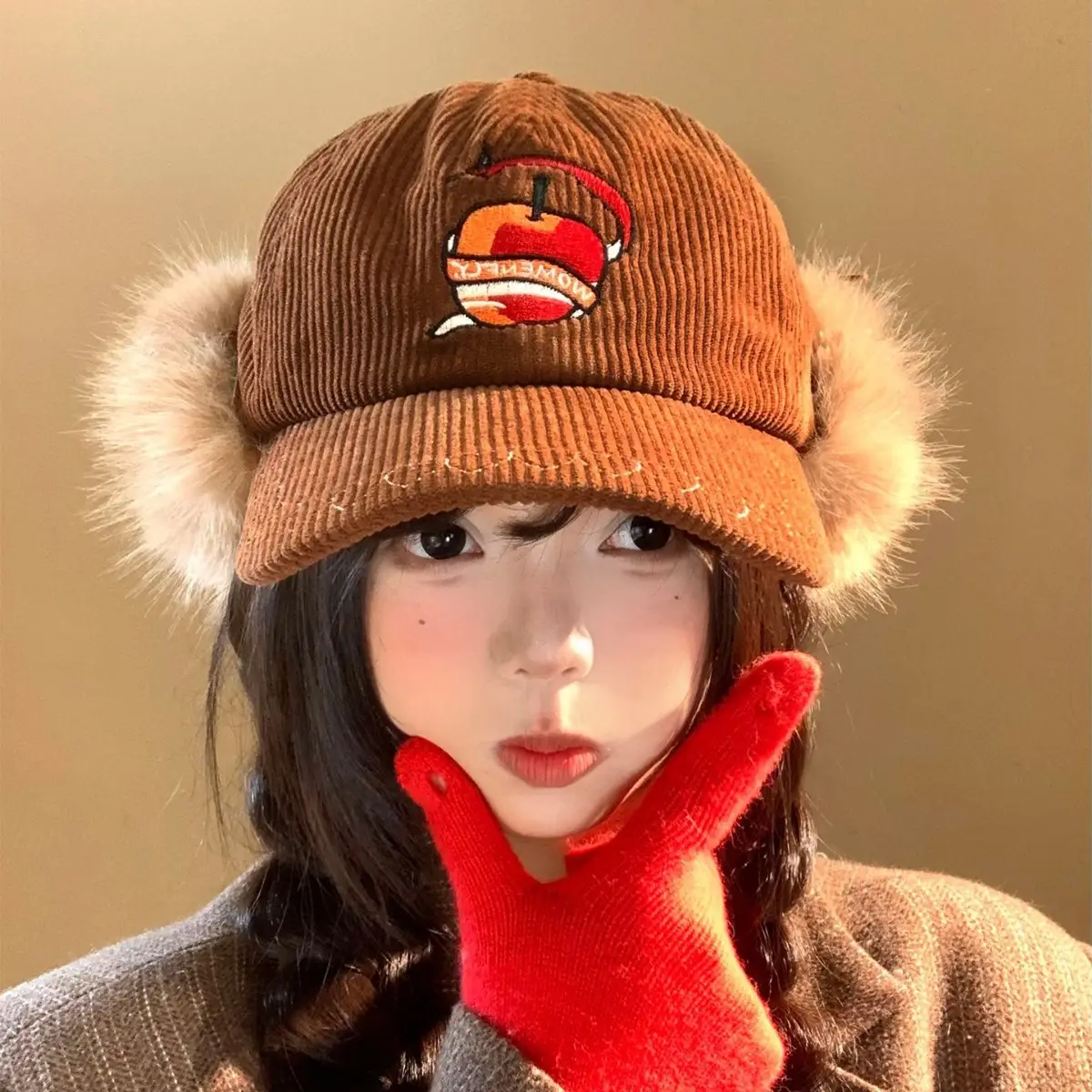 Women Windproof Ear-protecting hat for autumn winter - Image 4