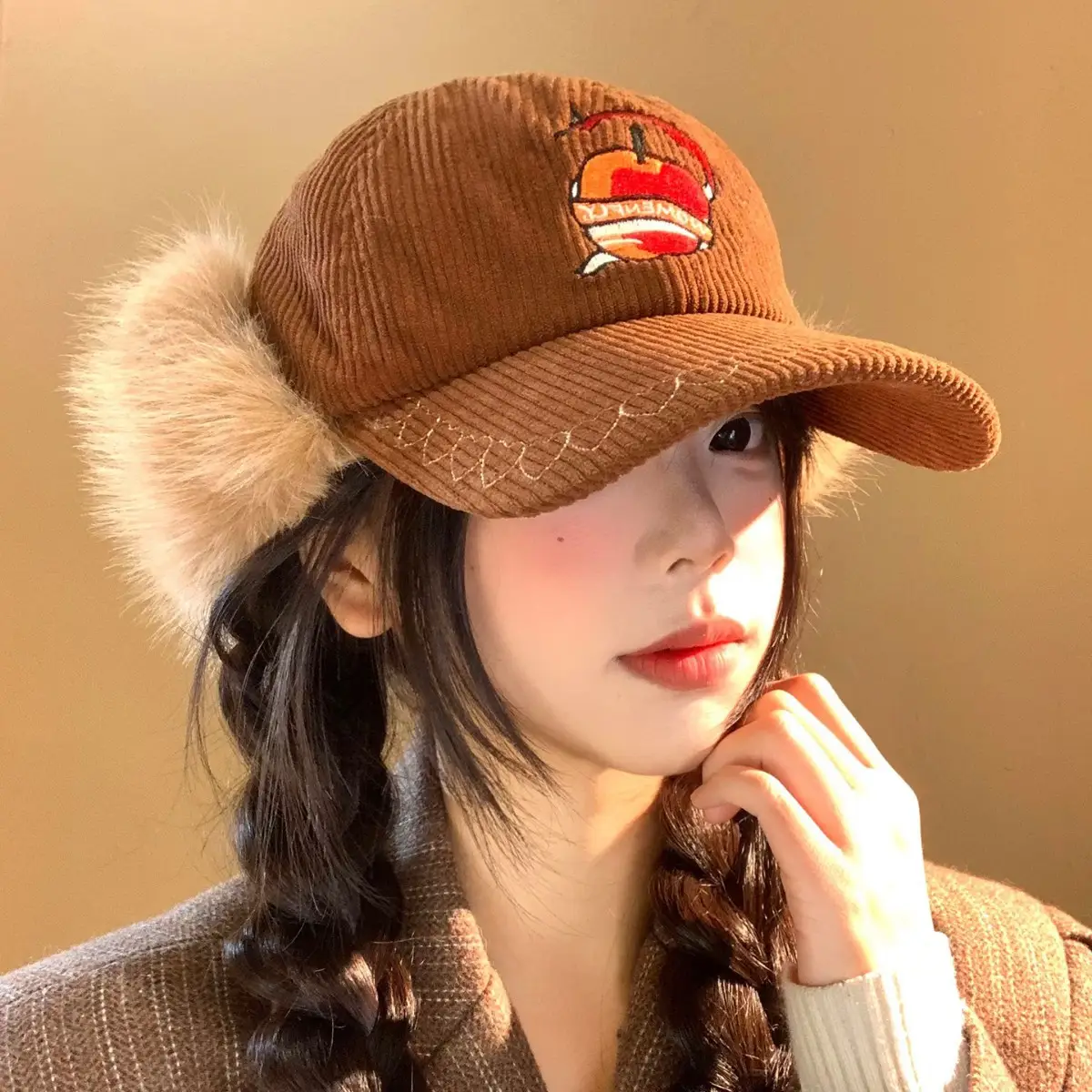 Women Windproof Ear-protecting hat for autumn winter - Image 7