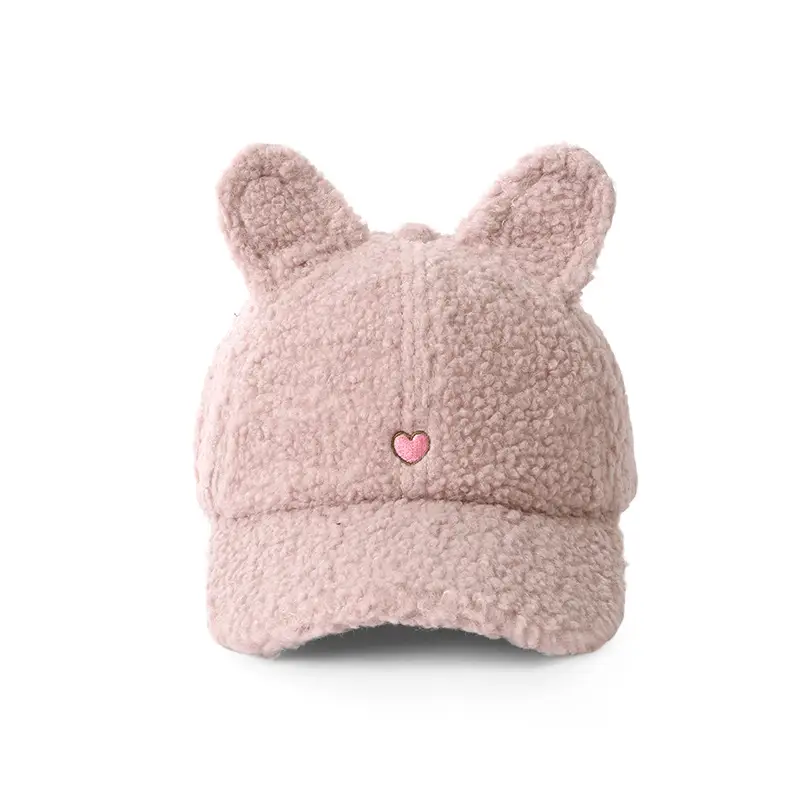 Pink Rabbit Ear Fleece Cap for Girls Winter Warm - Image 13