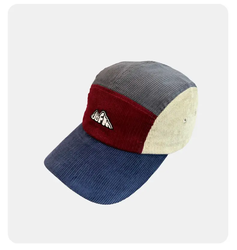 Japanese Retro Cap Blue Brown Short Brim Baseball — feature 10