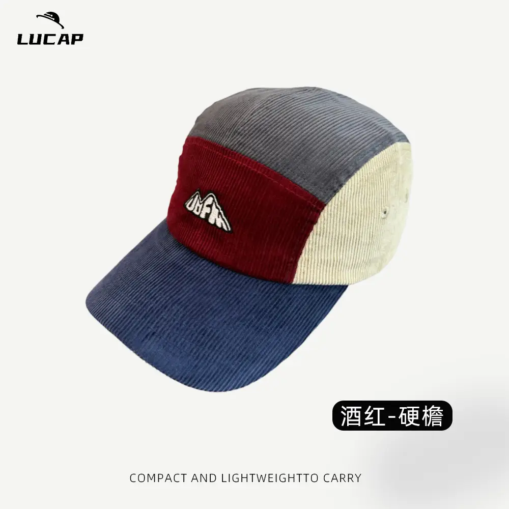 Japanese Retro Cap Blue Brown Short Brim Baseball - Image 4