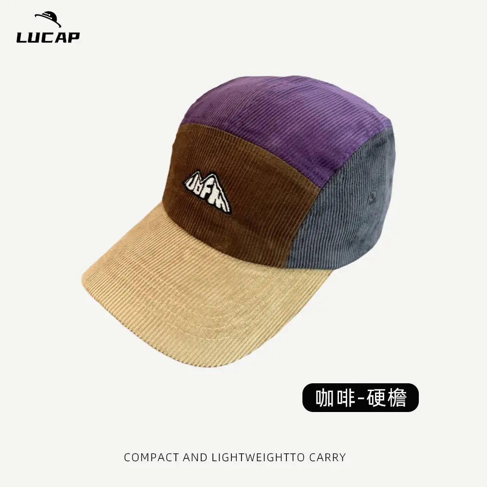 Japanese Retro Cap Blue Brown Short Brim Baseball - Image 6