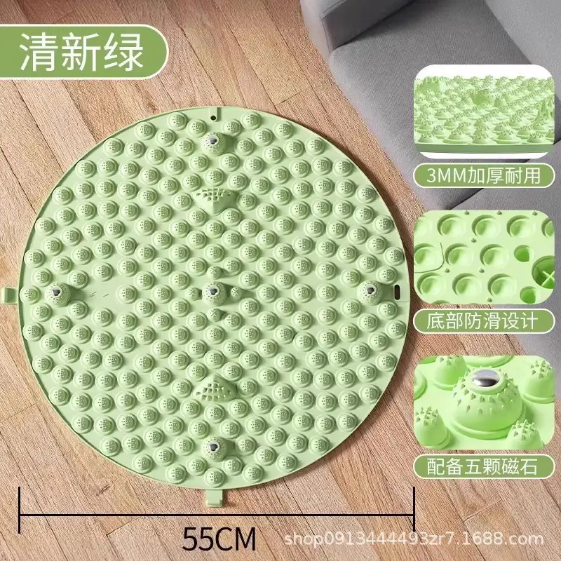 Li Ning Acupressure Foot Massage Mat for Ultra-Slow Jogging, Indoor Running, Foot Pressure Board, Round Shape