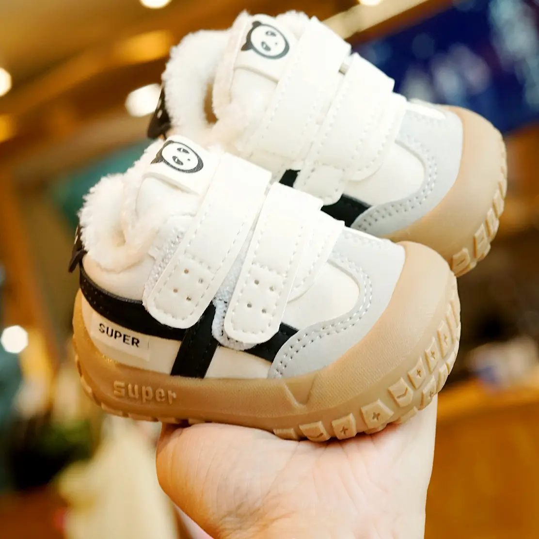 Toddler Winter Fleece Lined Beginner Shoes 1-2Y