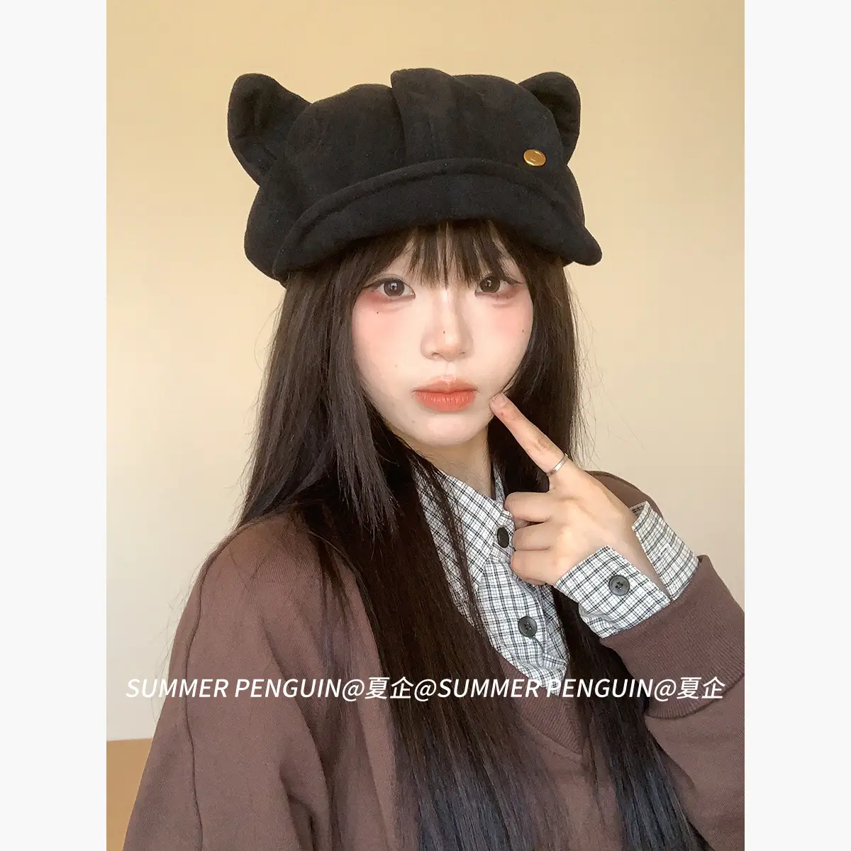 Winter Cat-Eared Beret Hat for Women — feature 10
