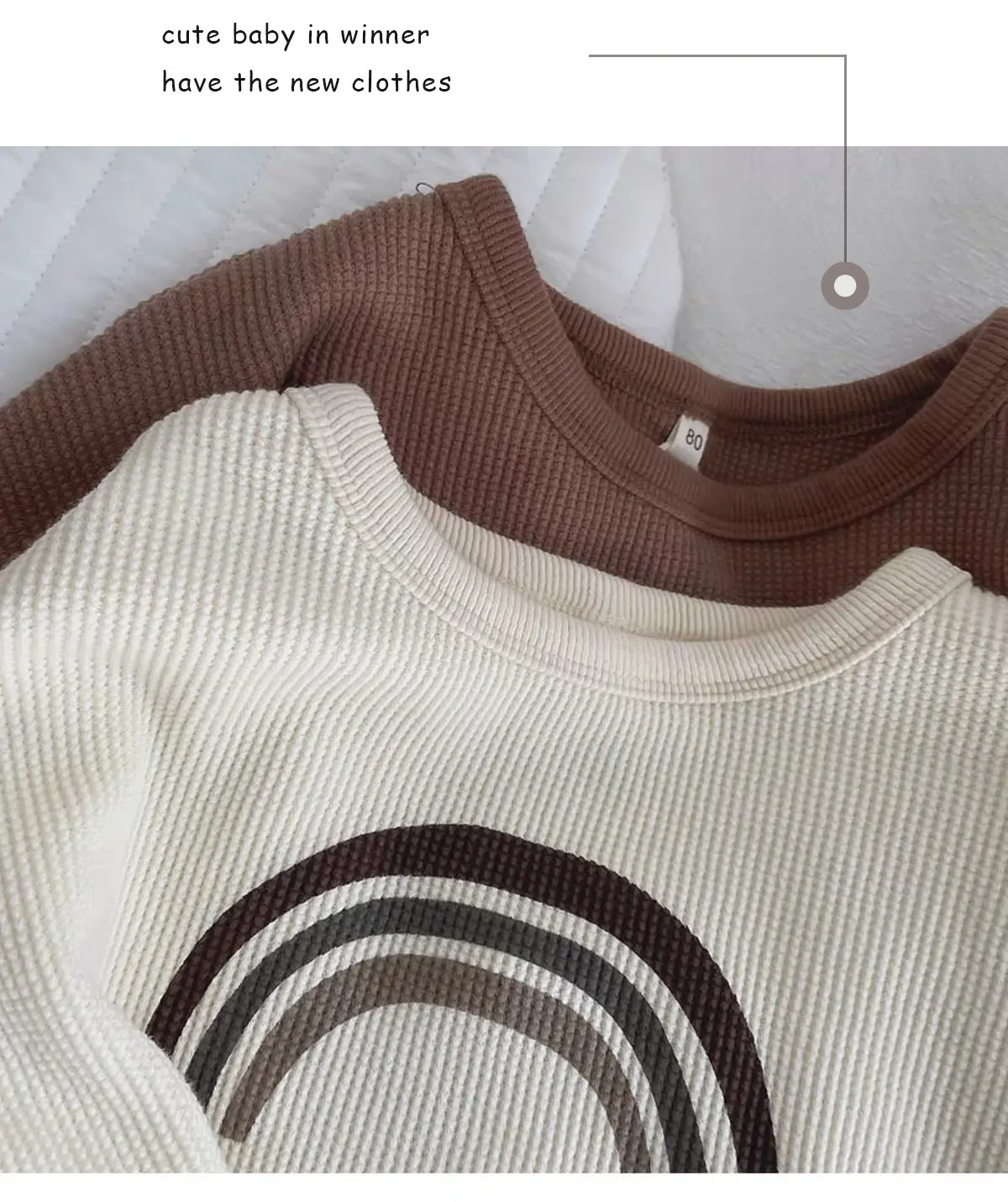 Kids Korean Style T-Shirt Brown White Cap Set — feature 21