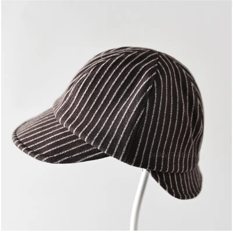 Men & Women Sherlock Holmes Double-Brimmed Striped Cap