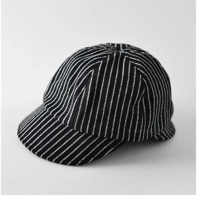 Men & Women Sherlock Holmes Double-Brimmed Striped Cap