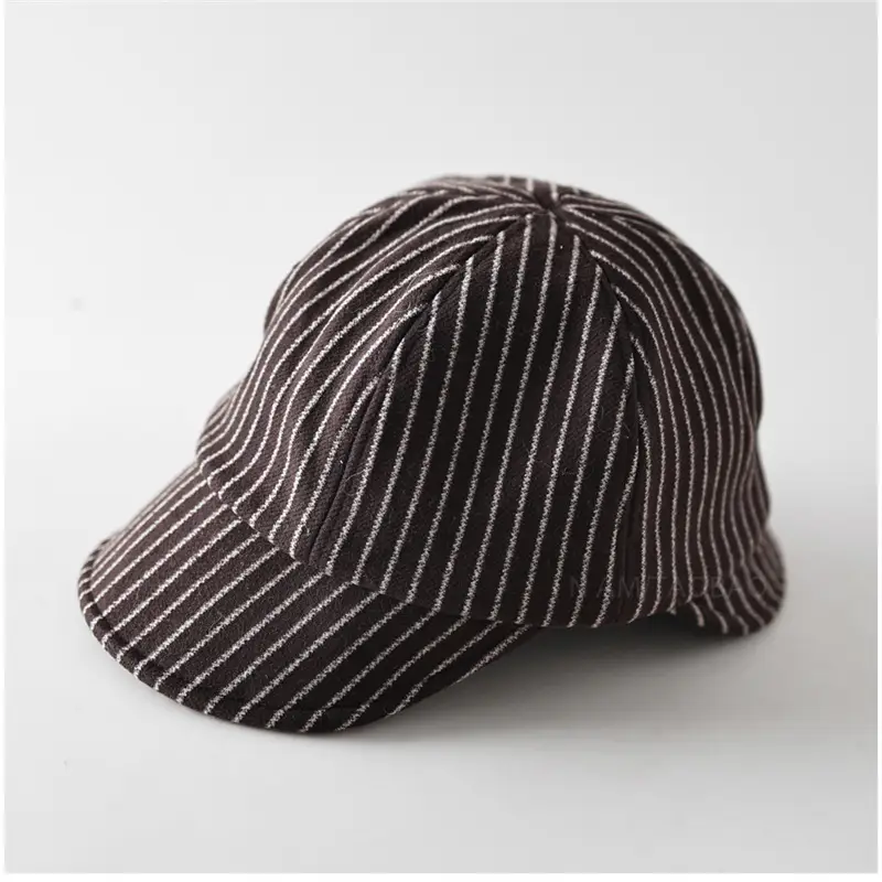 Men & Women Sherlock Holmes Double-Brimmed Striped Cap