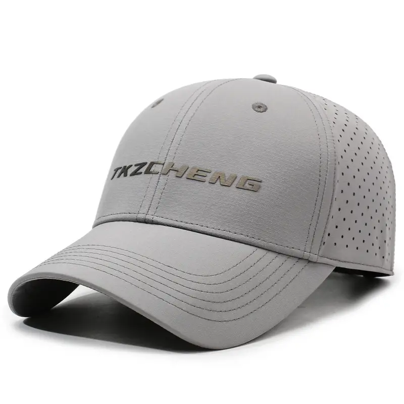 Men Black Offset Letter Duckbill Cap Mesh Sun Hat - Image 3