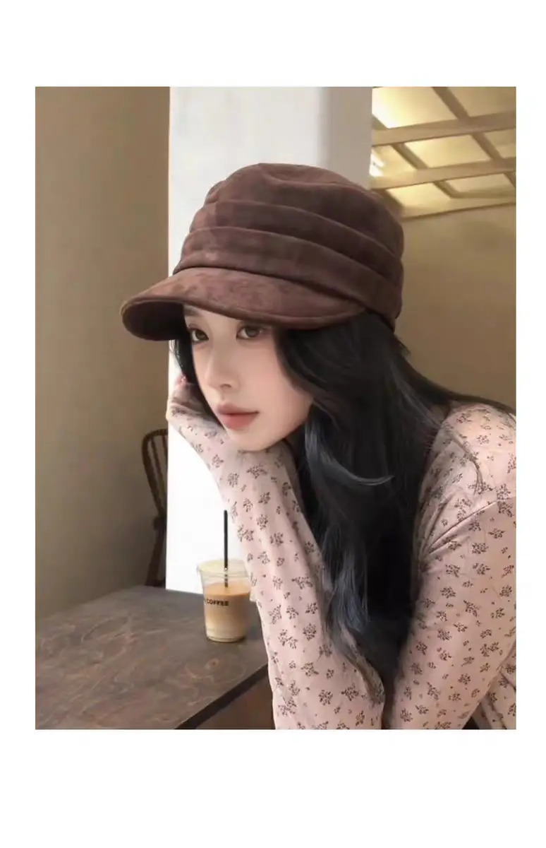Coffee Colored Equestrian Flat Cap for Women — feature 14
