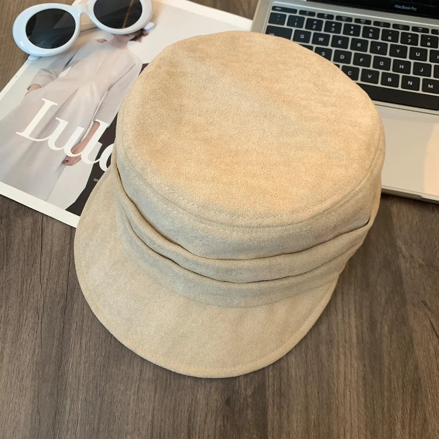 Coffee Colored Equestrian Flat Cap for Women - Image 3