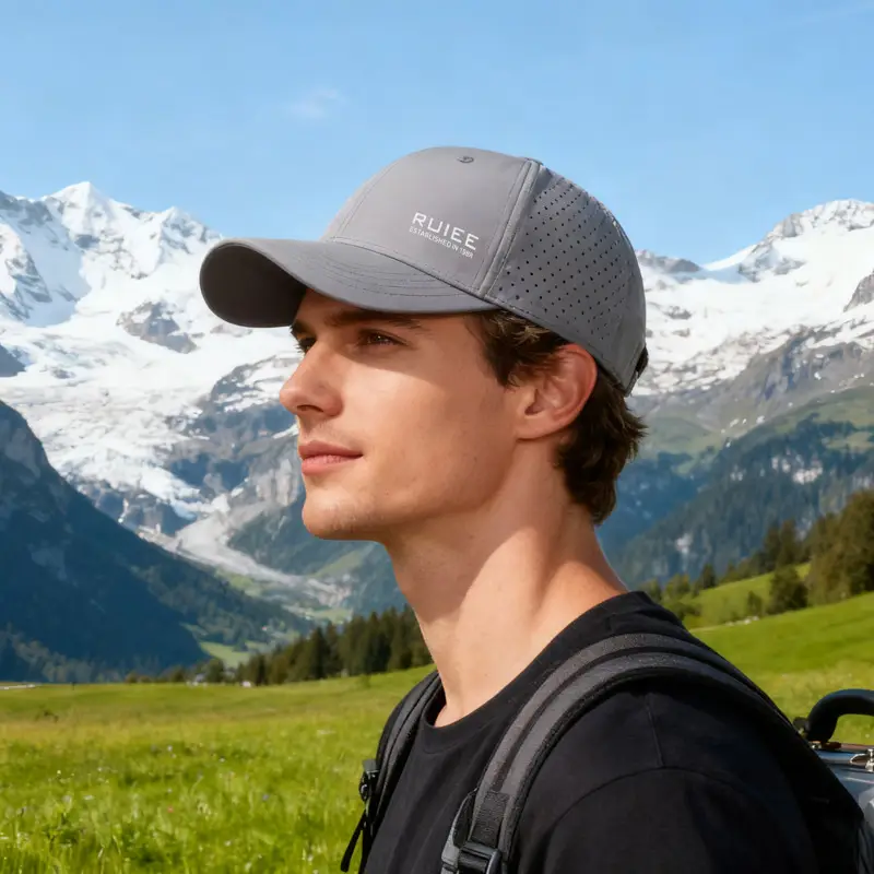 White RUIE Men's Beaded Cap Summer Outdoor - Image 12