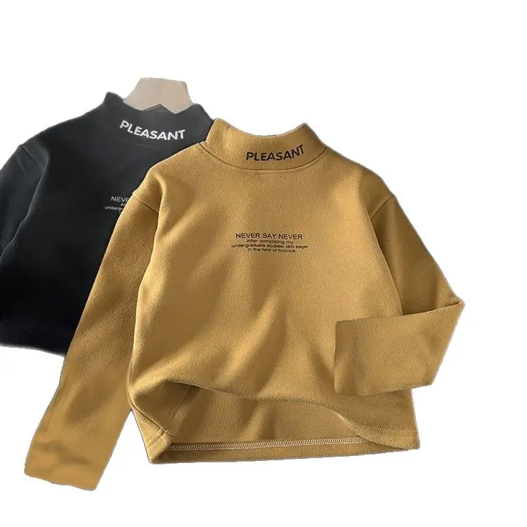 Children's Black Sweatshirt Peach Print Long Sleeve