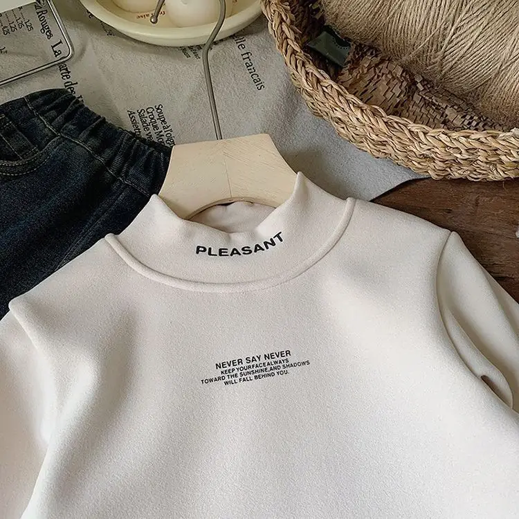 Children's Black Sweatshirt Peach Print Long Sleeve — feature 1