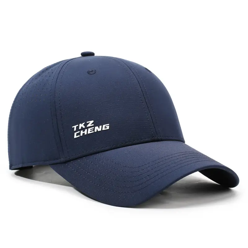 Men's Blue Mesh Baseball Cap with Eiffel Tower Design - Image 4