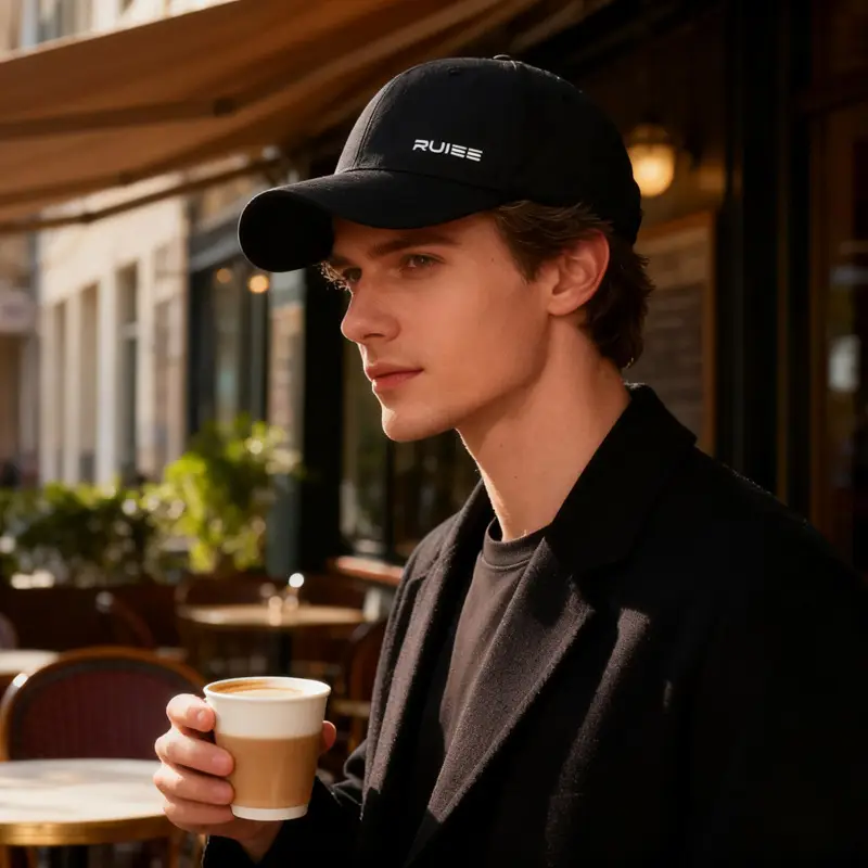 Men's Black Baseball Cap Outdoor Sunshade - Image 13