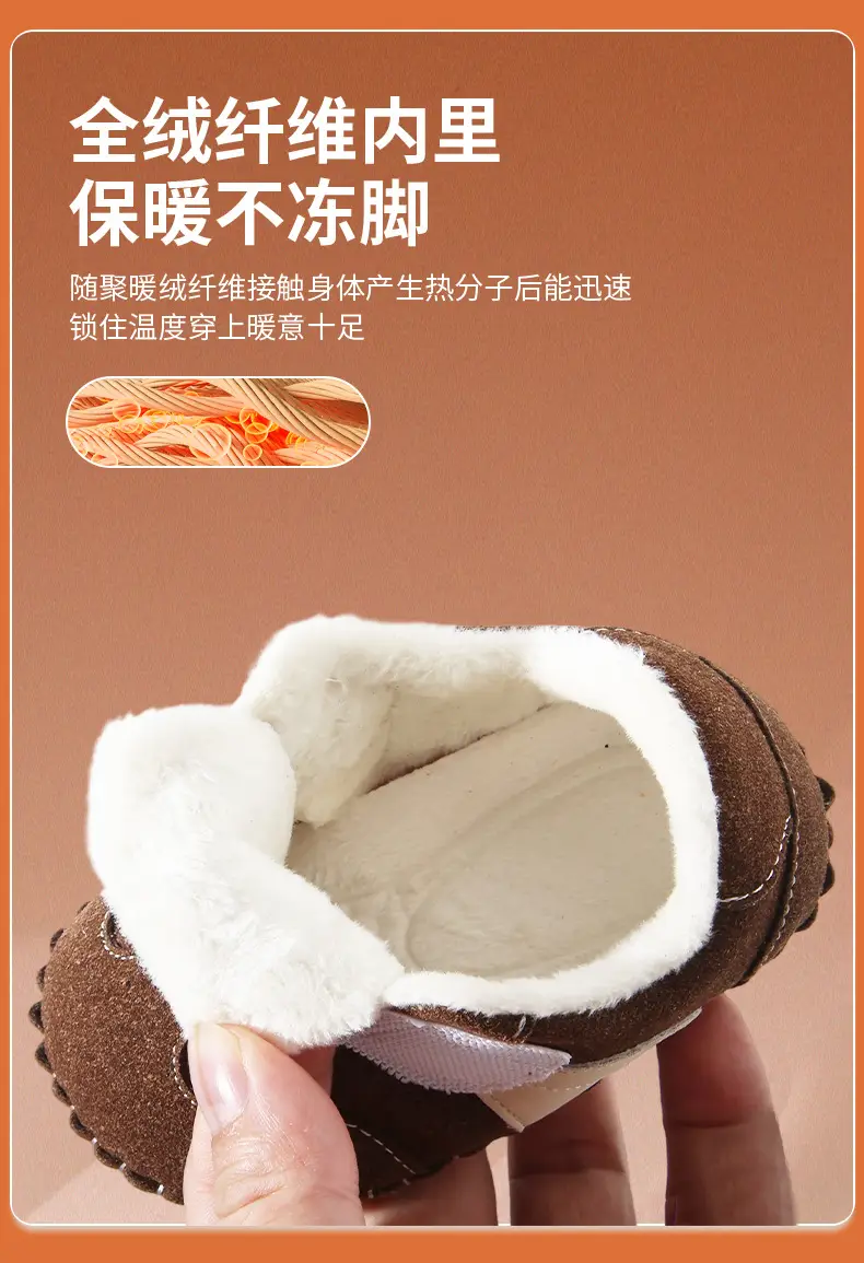 Winter Baby Shoes for Girls 0-6-12 Months Soft Fleece Lined — feature 19