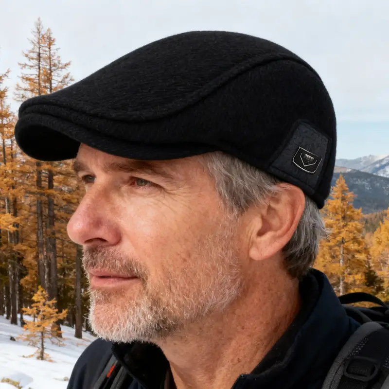 Men Winter Warm Cotton Beret with Ear Protection - Image 6