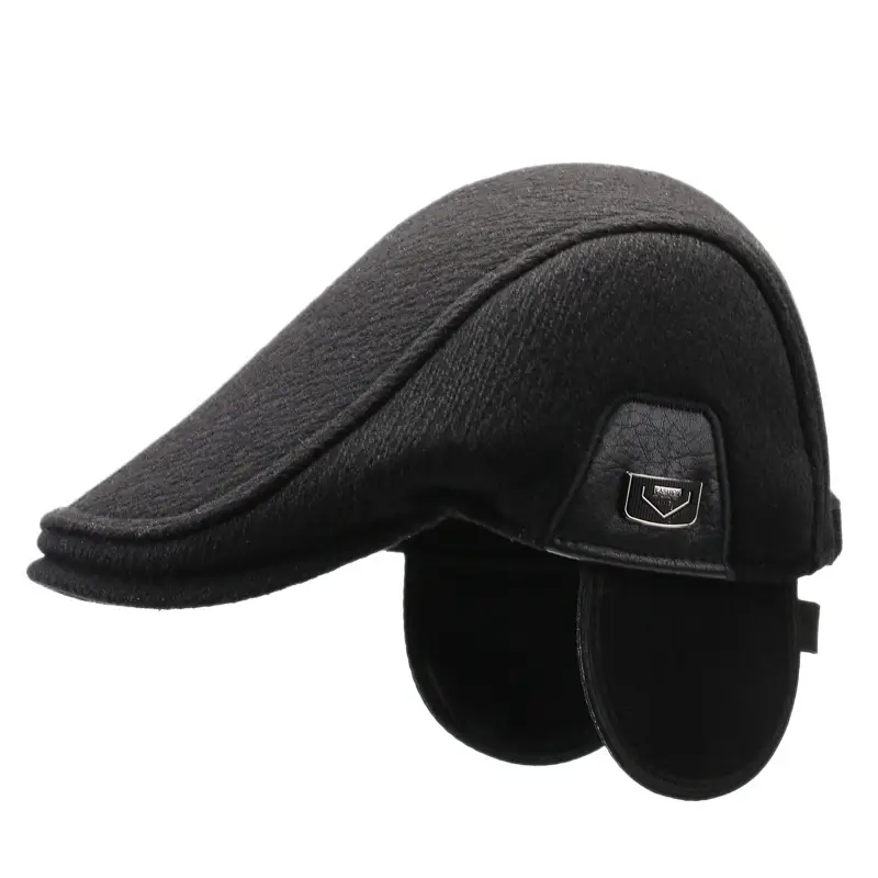 Men Winter Warm Cotton Beret with Ear Protection - Image 7
