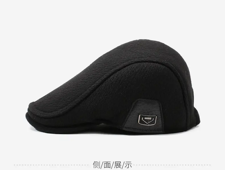 Men Winter Warm Cotton Beret with Ear Protection — feature 10
