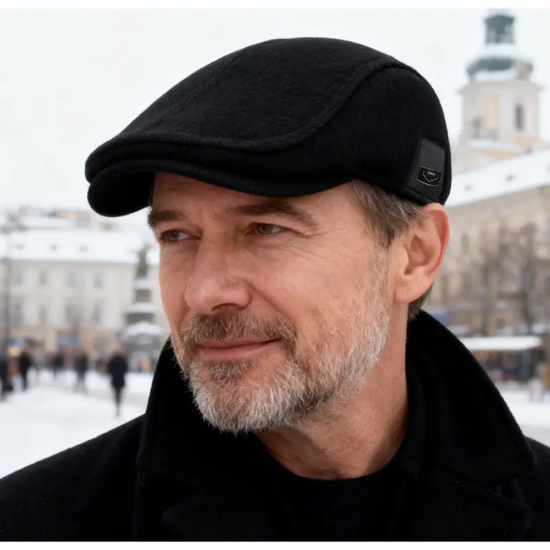 Men Winter Warm Cotton Beret with Ear Protection — feature 18