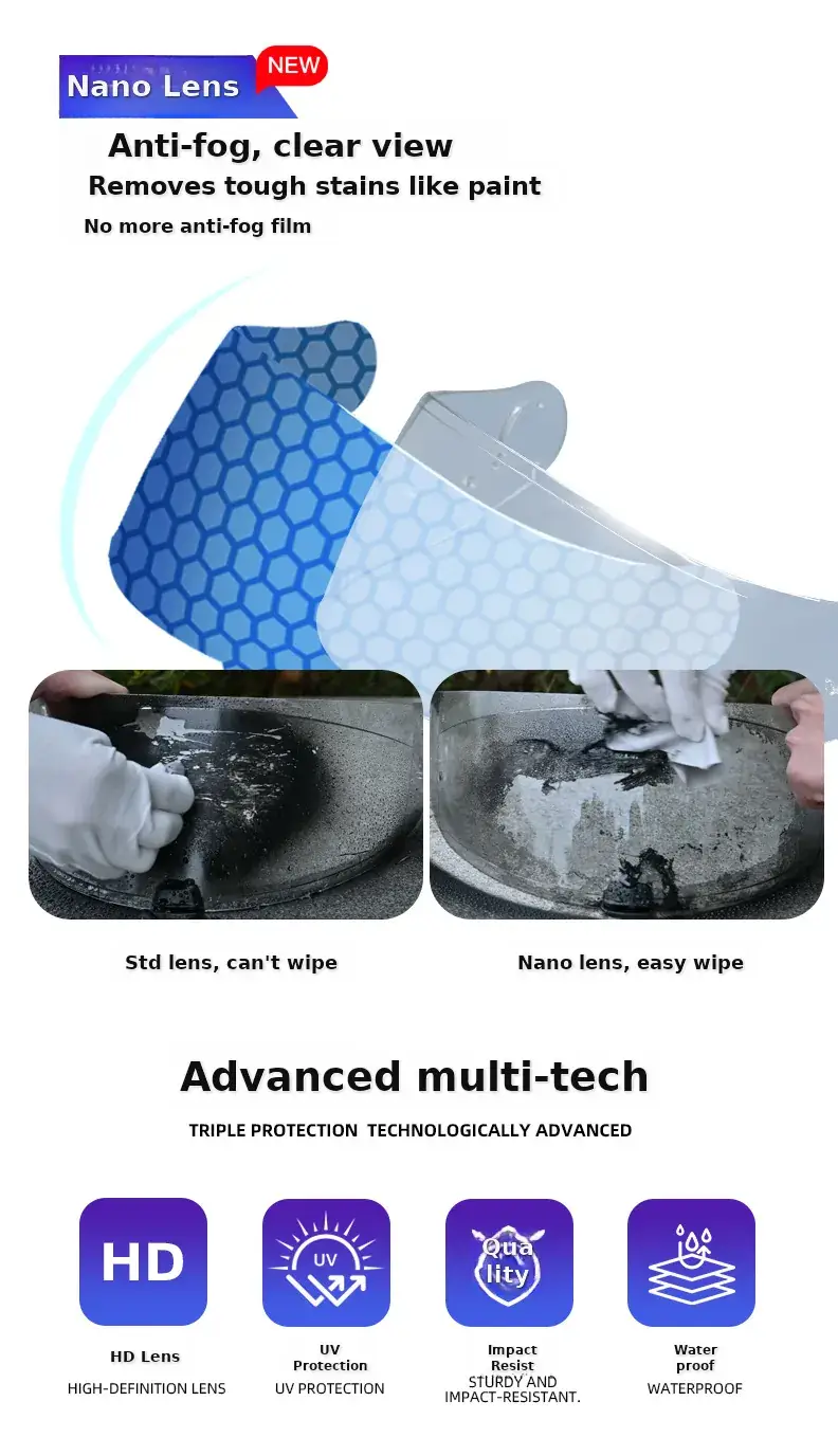Full Face Helmet Ff808 Explosion Proof Lens Sunshade — feature 8