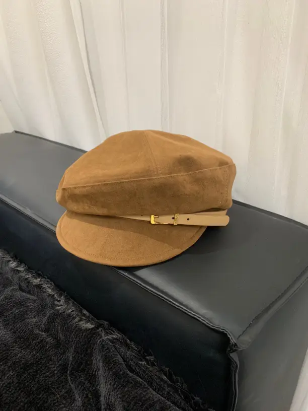 Women Japanese Retro British Style Leather Belt Flat Cap for Women Autumn and Winter New Fashion Newsboy Cap Duckbill Octagonal Beret Trendy - Image 2