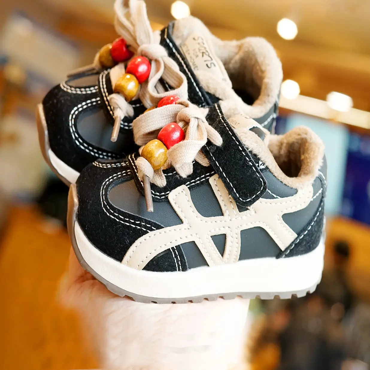 Toddler Winter Velvet Shoes 1-3Yr Non-Slip Soft Sole