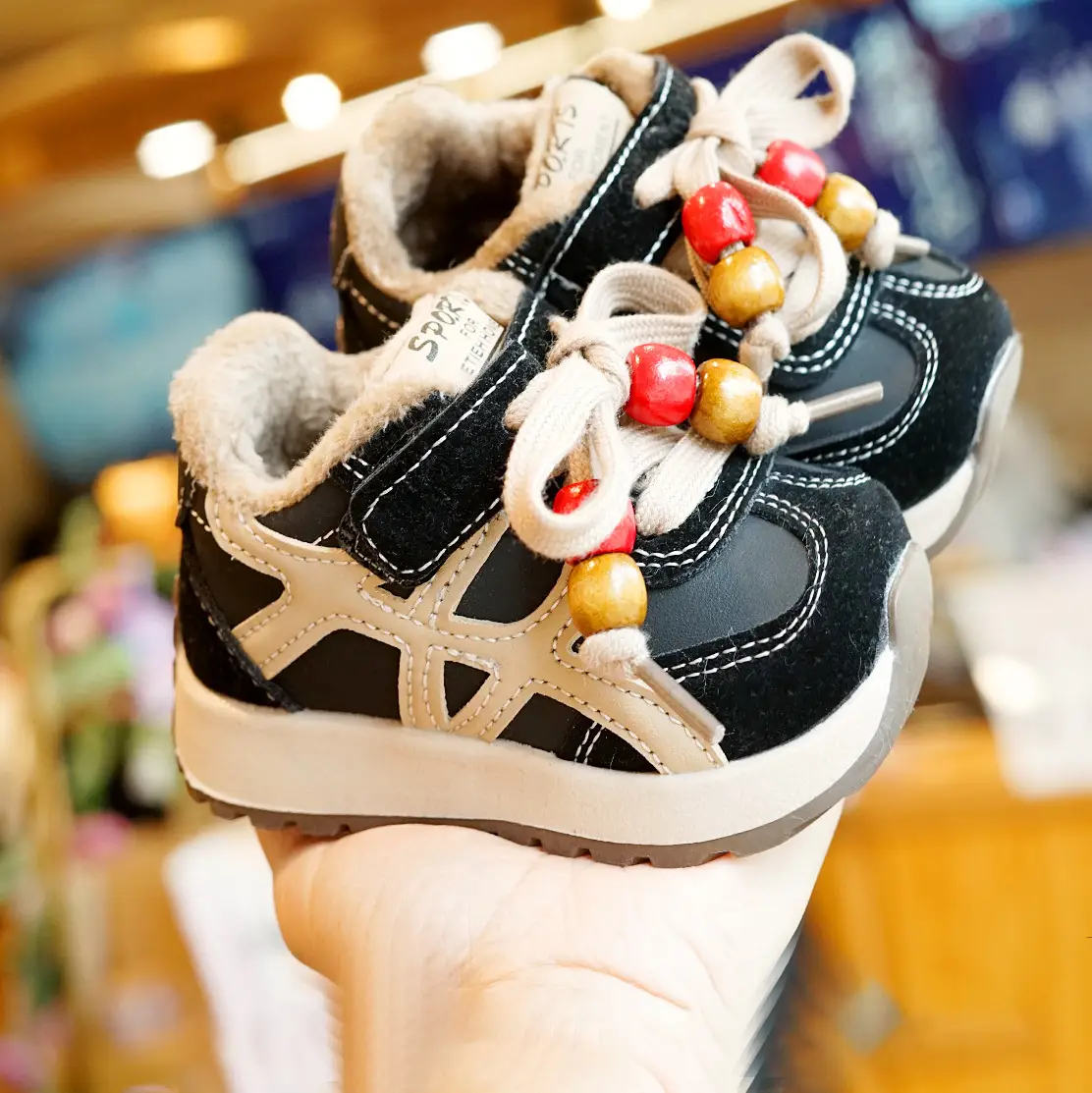 Toddler Winter Velvet Shoes 1-3Yr Non-Slip Soft Sole
