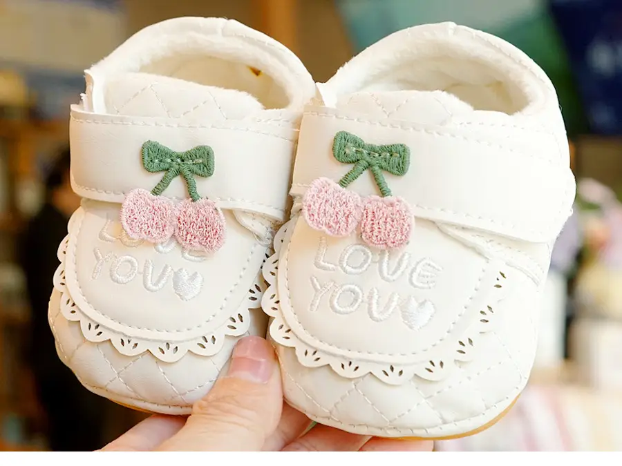 Baby Shoes White Fleece Lined Winter Toddler 0-1Y — feature 5