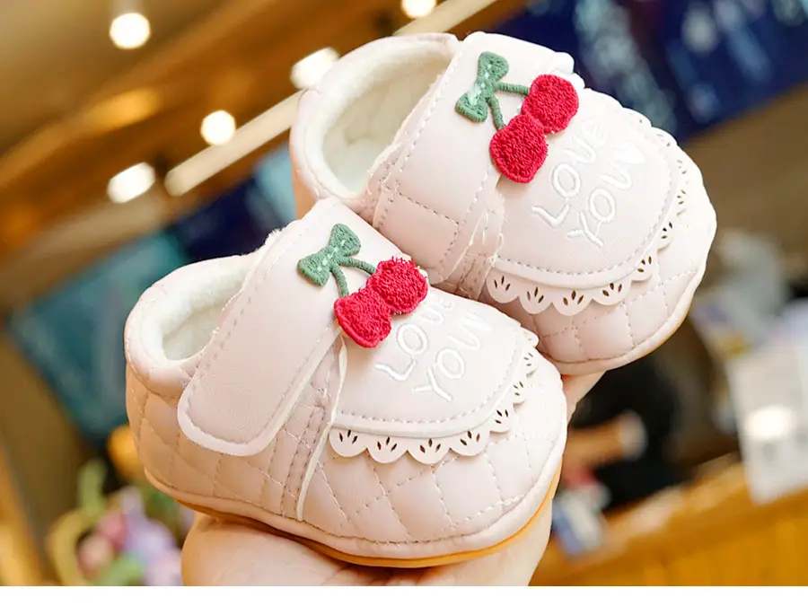 Baby Shoes White Fleece Lined Winter Toddler 0-1Y — feature 8