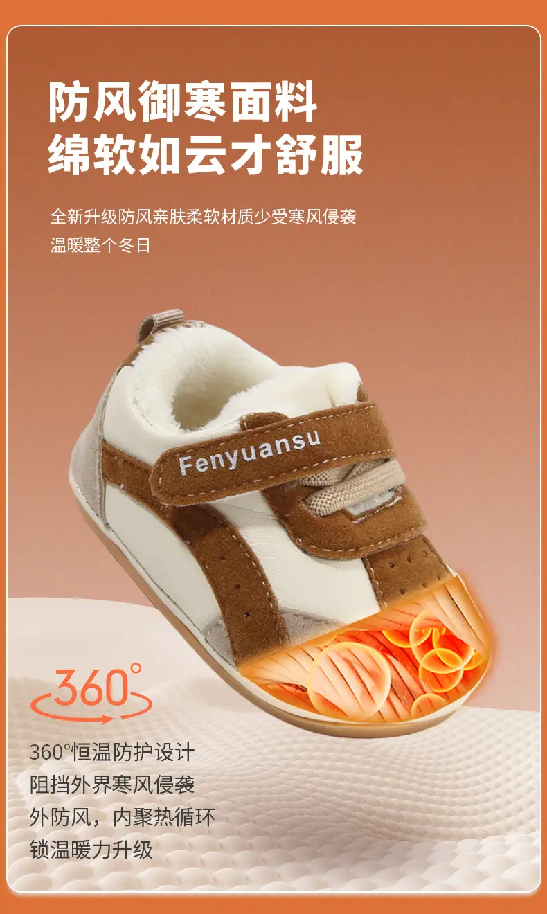 Winter Baby Shoes for Men and Women 6-12 Months Soft Sole Fleece-Lined Baby Cotton Shoes Toddler Shoes Autumn and Winter Infants and Young Children — feature 16