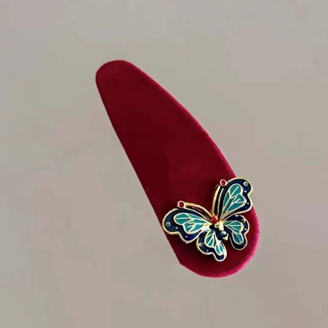 Flower Diamond Bell Long Tassel Hairpin Accessible Luxury Design Ethnic Style Fashionable Hair Accessories Women's Bb Clip