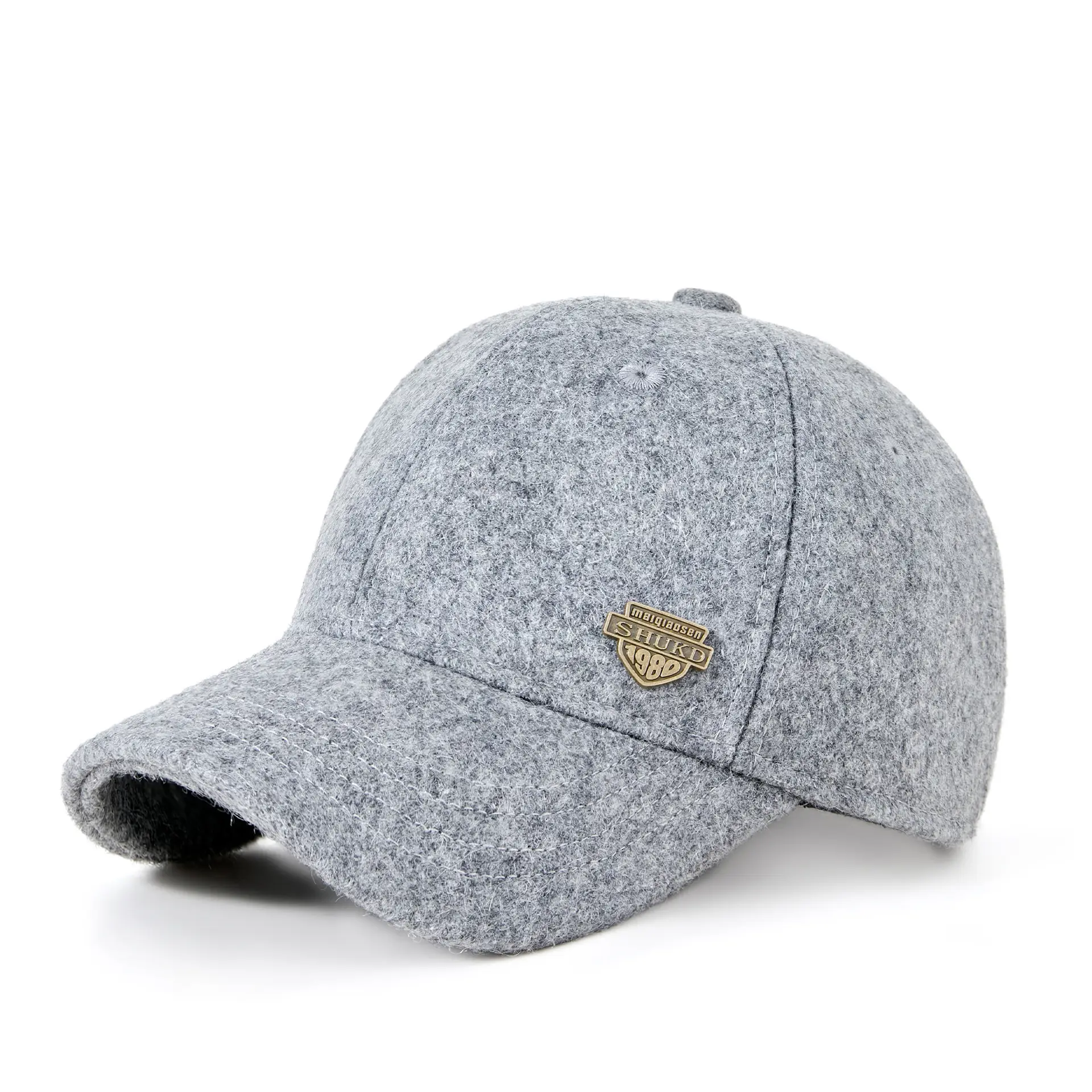 2025 Woolen Black Baseball Cap for Men - Image 3