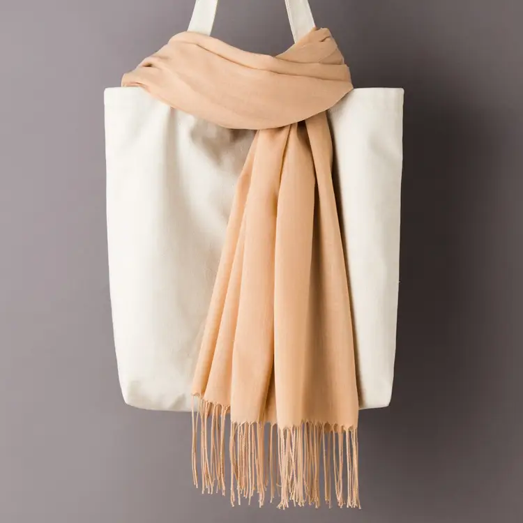 2020 Thin Imitation Cashmere Scarf Solid Color Tassel European and American Style Shawl Logo Gift Scarf Direct Sale - Image 35