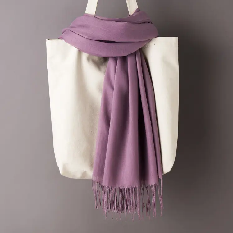 2020 Thin Imitation Cashmere Scarf Solid Color Tassel European and American Style Shawl Logo Gift Scarf Direct Sale - Image 37