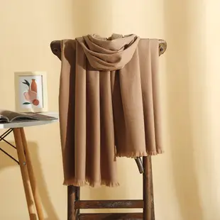 2020 Thin Imitation Cashmere Scarf Solid Color Tassel European and American Style Shawl Logo Gift Scarf Direct Sale — feature 11