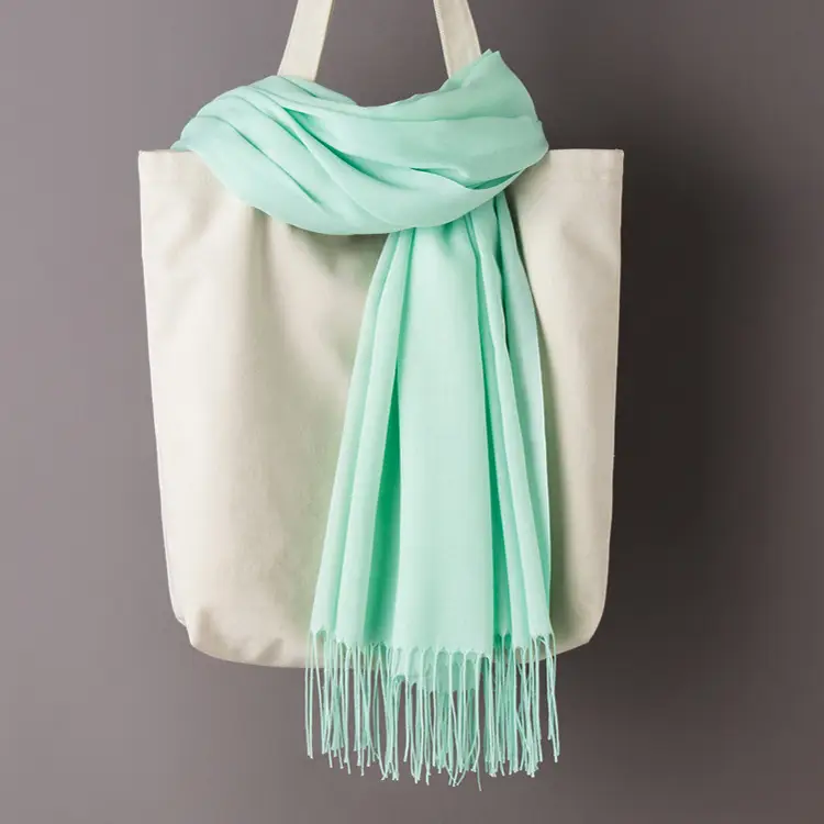 2020 Thin Imitation Cashmere Scarf Solid Color Tassel European and American Style Shawl Logo Gift Scarf Direct Sale - Image 14