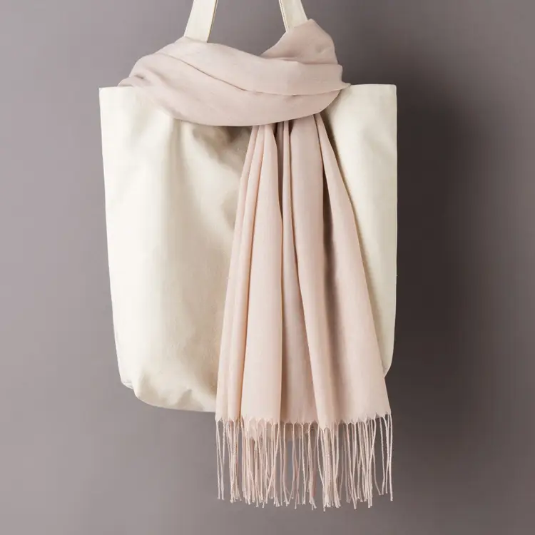 2020 Thin Imitation Cashmere Scarf Solid Color Tassel European and American Style Shawl Logo Gift Scarf Direct Sale - Image 17